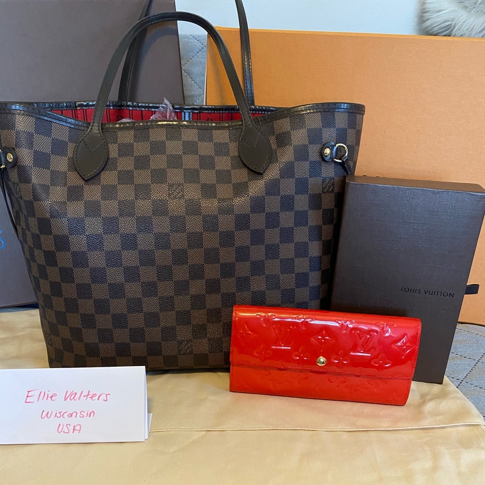 SOLD- Louis Vuitton neverfull and wallet